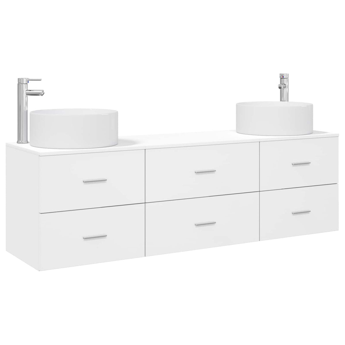 Bathroom Cabinet Set 3 pcs 161.5 x 44.5 x 80 cm White