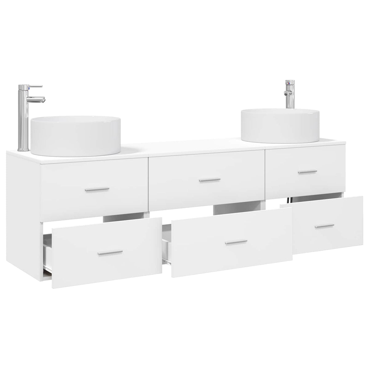 Bathroom Cabinet Set 3 pcs 161.5 x 44.5 x 80 cm White