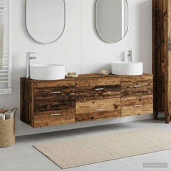 Bathroom Cabinet Set 3 pcs 161.5 x 44.5 x 80 cm Old wood