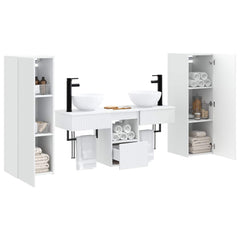 Bathroom Cabinet Set 5 pcs 33 x 34.5 x 100 cm White
