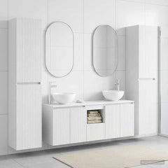 Bathroom Cabinet Set 5 pcs 129 x 35 x 80 cm White