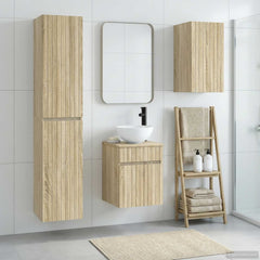 Bathroom Cabinet Set 3 pcs 33 x 34.5 x 160 cm Sonoma oak
