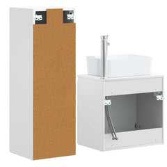 Bathroom Cabinet Set 2 pcs 33 x 34.5 x 100 cm White