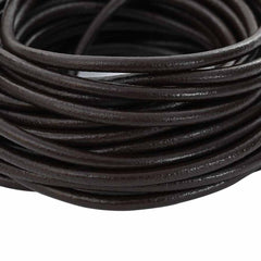 vidaXL Leather Cord 1 Dark Brown Ø4 mm x 50 m Leather 4
