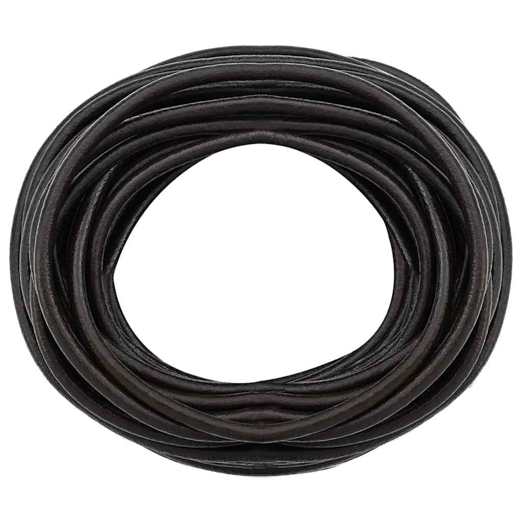 vidaXL Leather Cord 1 Dark Brown Ø4 mm x 50 m Leather 3