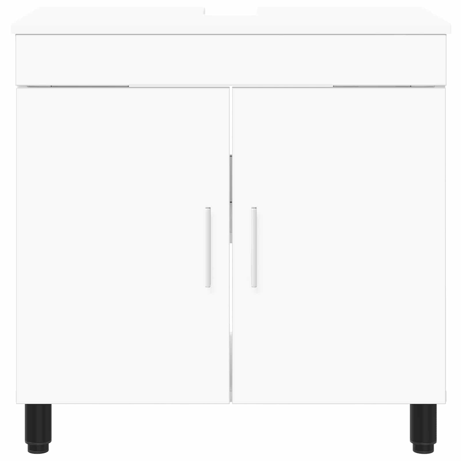 vidaXL Bathroom Vanity Unit White 60 x 35 x 60 cm Engineered Wood 5