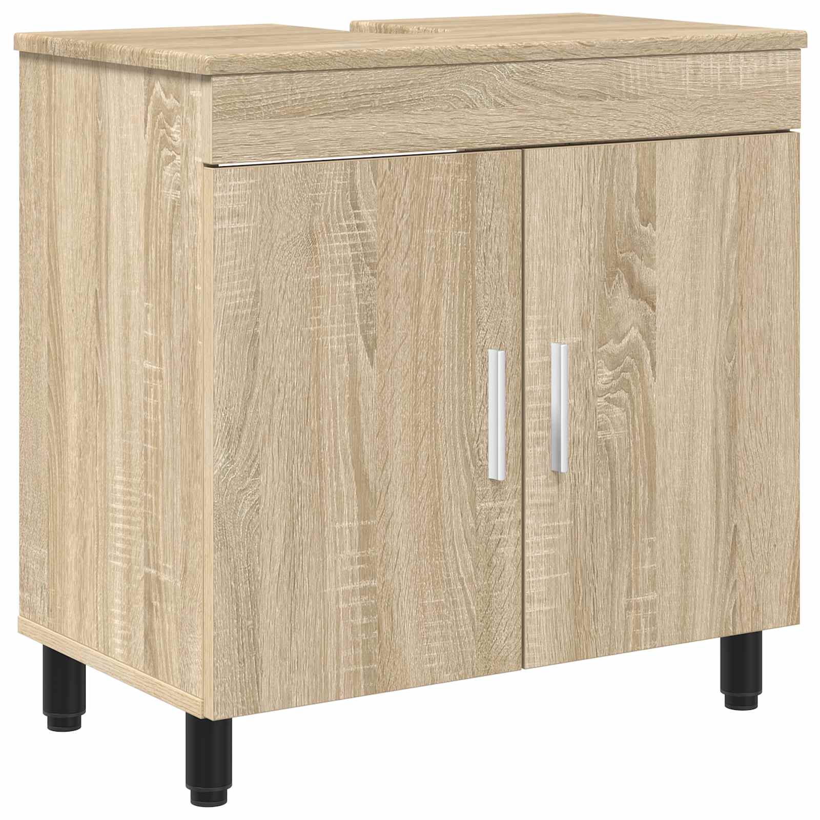 vidaXL Bathroom Vanity Unit Sonoma Oak 60 x 35 x 60 cm Engineered Wood 2