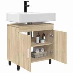 vidaXL Bathroom Vanity Unit Sonoma Oak 60 x 35 x 60 cm Engineered Wood 3