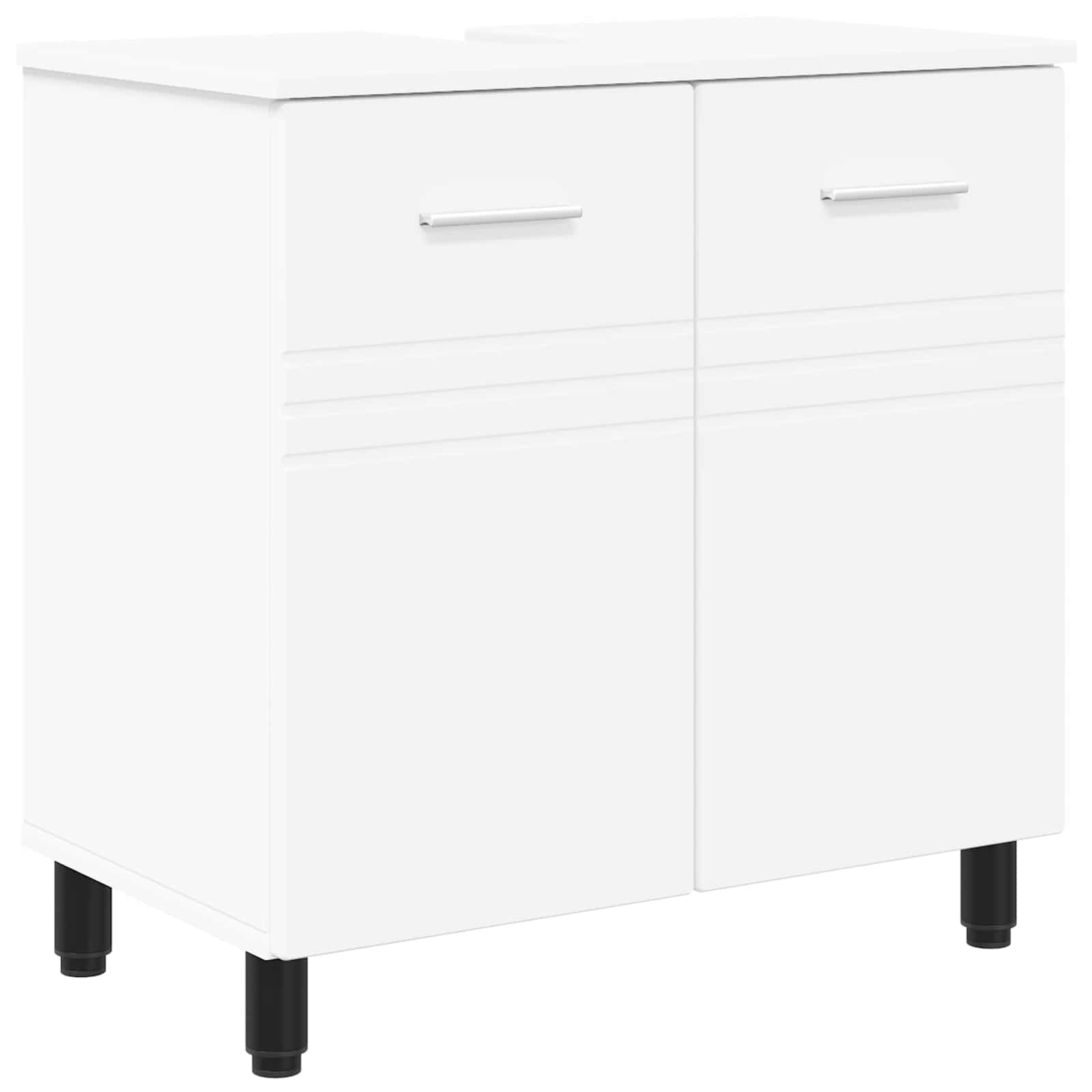 vidaXL Bathroom Vanity Unit White 60 x 35 x 60 cm Engineered Wood 2