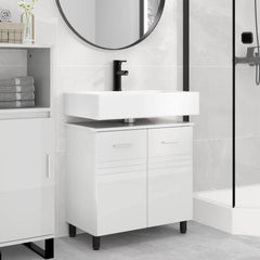 Bathroom Vanity Unit 60 x 35 x 60 cm Engineered Wood High gloss white