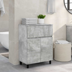 Bathroom Vanity Unit 60 x 35 x 80 cm Engineered Wood Concrete grey