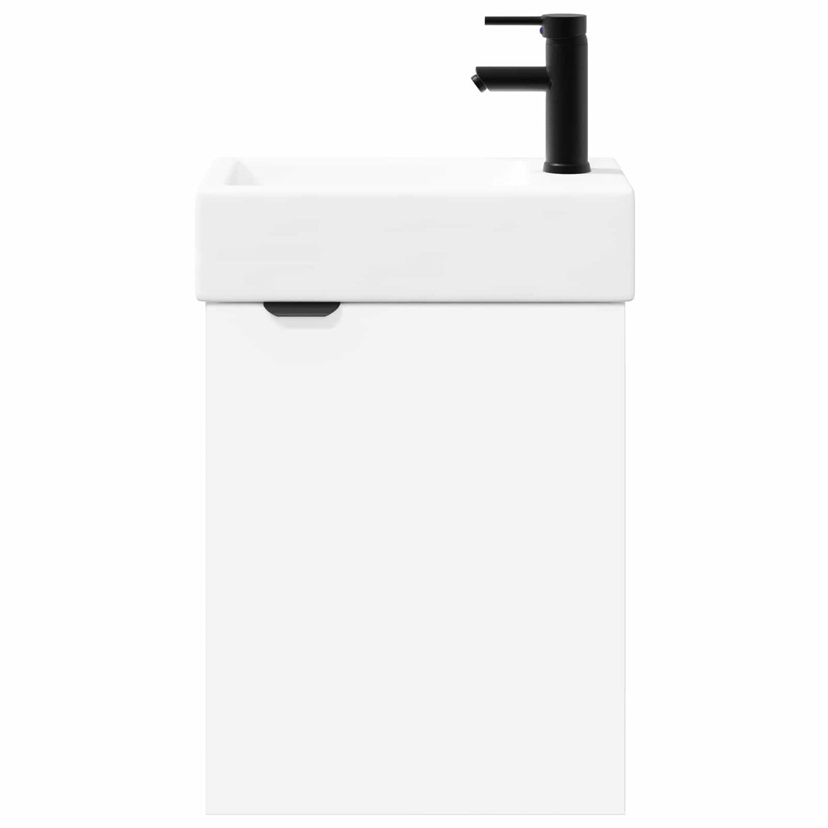 Bathroom Vanity Unit with Tap 45.5 x 22.5 x 84 cm White Right hand