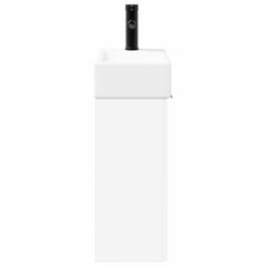 Bathroom Vanity Unit with Tap 45.5 x 22.5 x 84 cm White Right hand