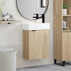 Bathroom Vanity Unit with Tap 45.5 x 22.5 x 84 cm Sonoma oak Right hand