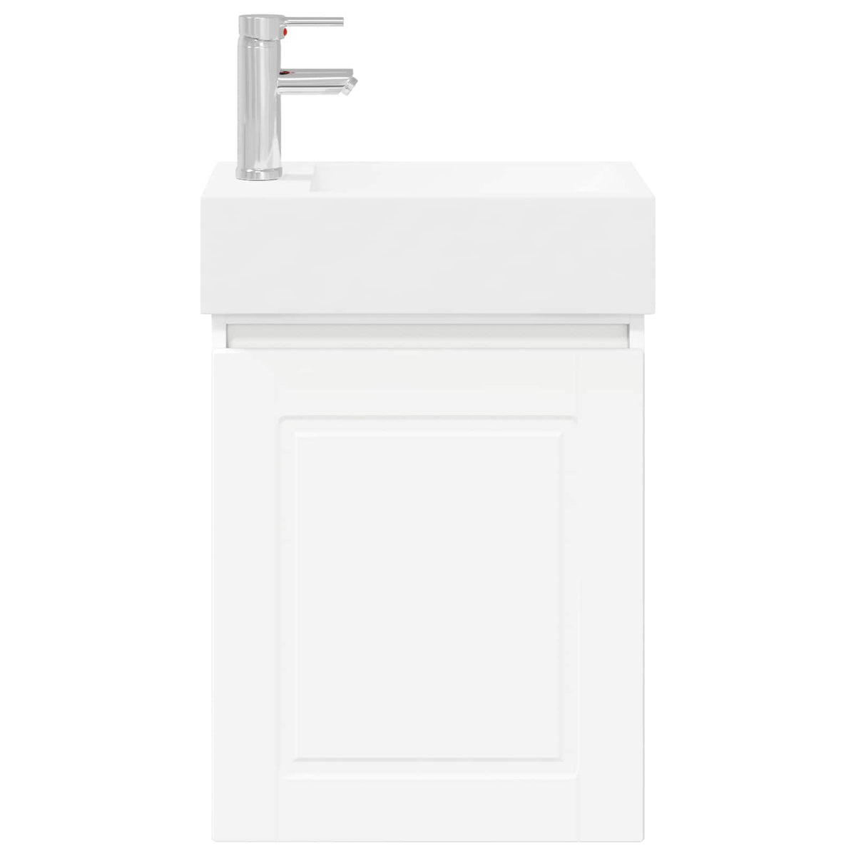 Bathroom Vanity Unit with Tap 45.5 x 22.5 x 84 cm White with left faucet