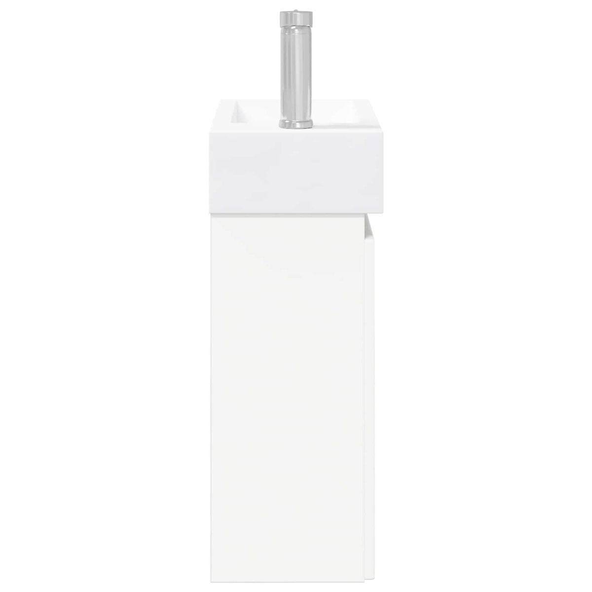 Bathroom Vanity Unit with Tap 45.5 x 22.5 x 84 cm White with left faucet