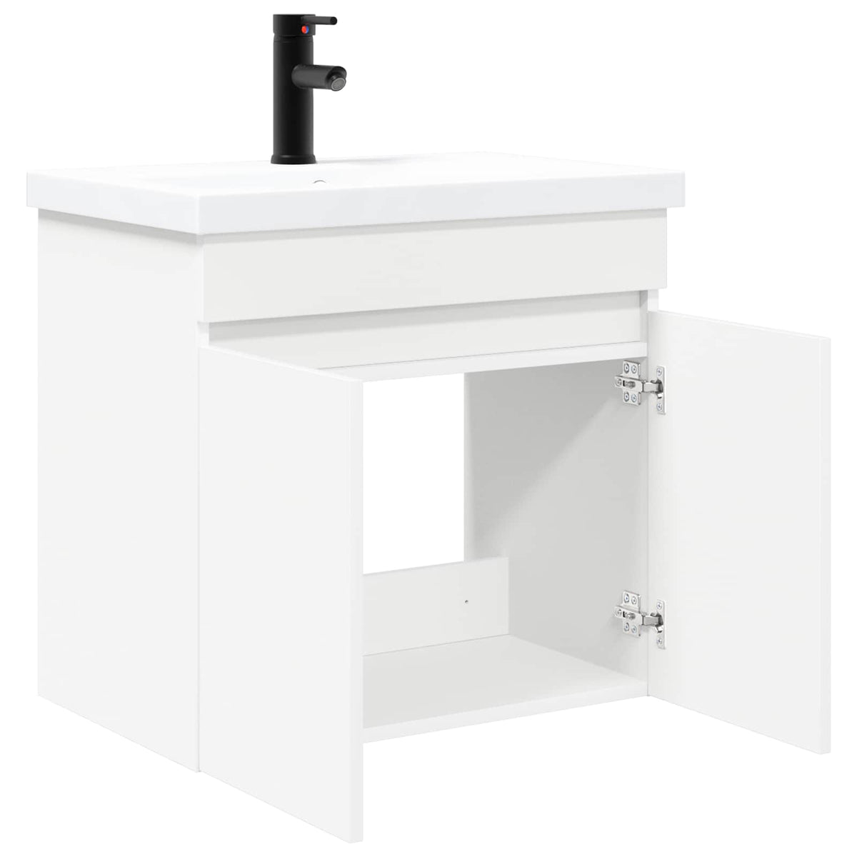 Bathroom Vanity Unit with Tap 61 x 40 x 74.5 cm White