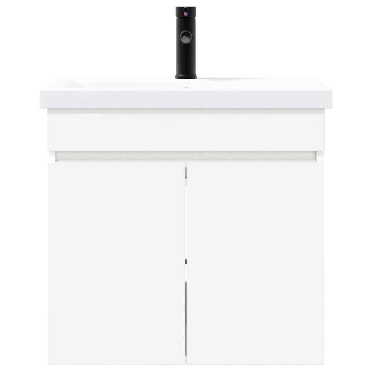 Bathroom Vanity Unit with Tap 61 x 40 x 74.5 cm White