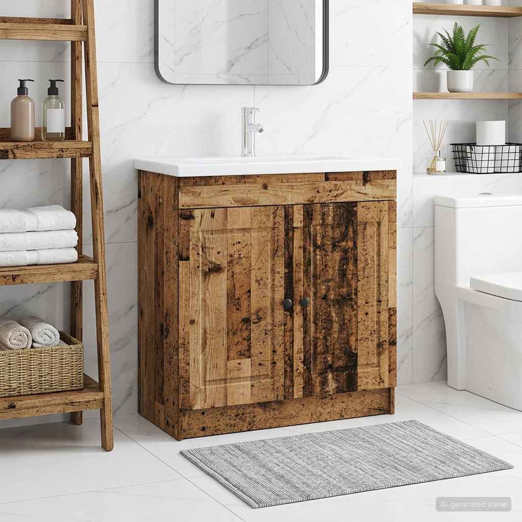 Bathroom under Sink Cabinet Old wood
