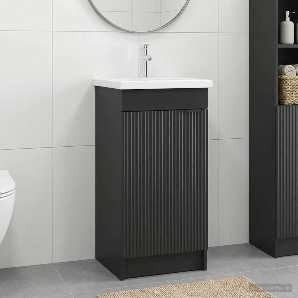 Bathroom Vanity with Sink 42 x 40 x 84.5 cm Black