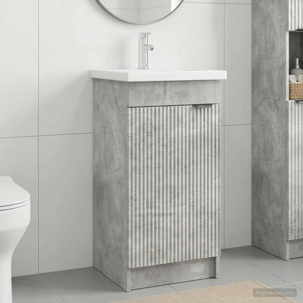 Bathroom Vanity with Sink 42 x 40 x 84.5 cm Concrete grey