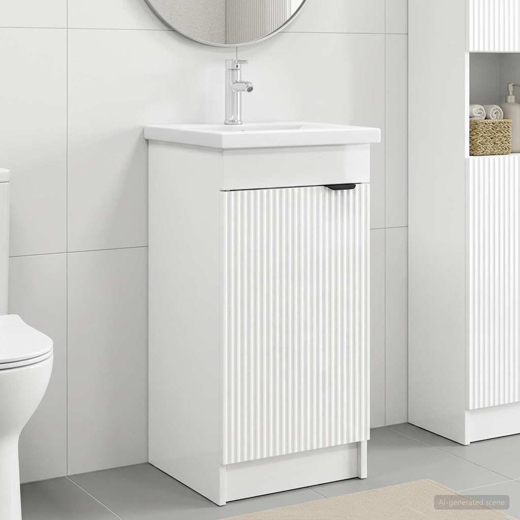 Bathroom Vanity with Sink 42 x 40 x 84.5 cm High gloss white