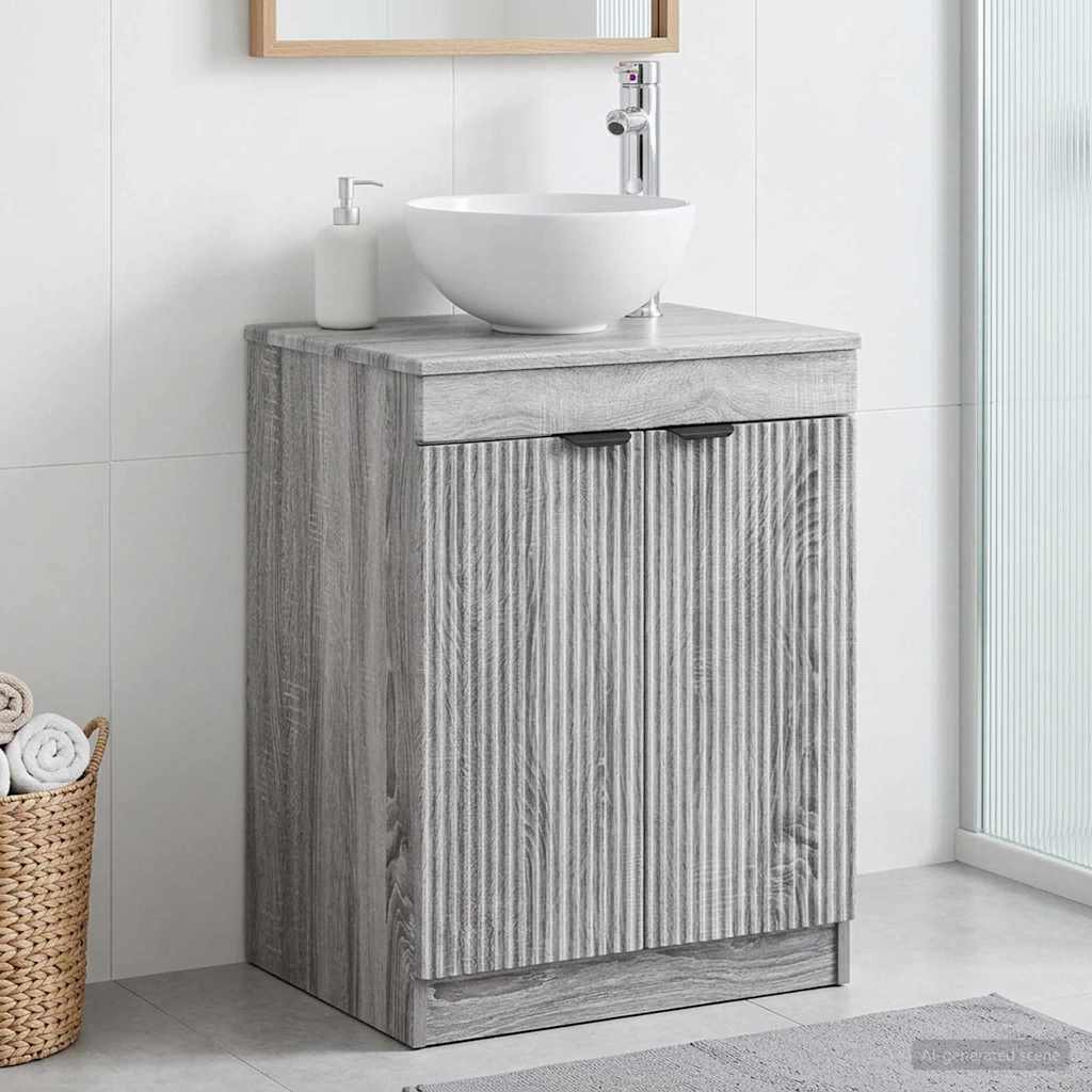 Bathroom Cabinet 54 x 41 x 70 cm Engineered Wood Grey sonoma