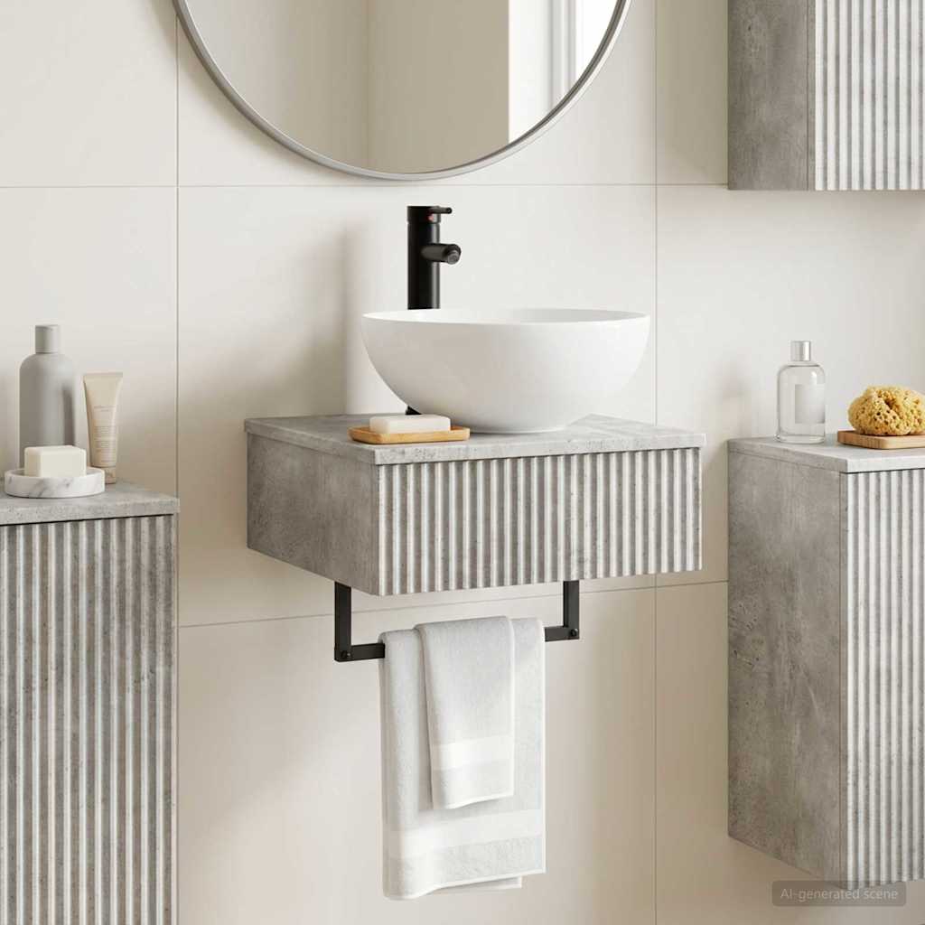 Wall-mounted Bathroom Sink Cabinet 40 x 41 x 56 cm Concrete grey