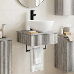 Wall-mounted Bathroom Sink Cabinet 40 x 41 x 56 cm Grey sonoma