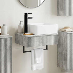 Wall-mounted Bathroom Sink Cabinet 50 x 41 x 56 cm Concrete grey
