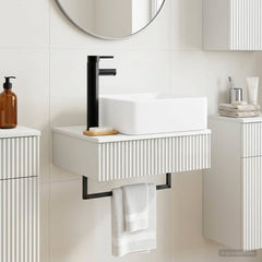 Wall-mounted Bathroom Sink Cabinet 50 x 41 x 56 cm High gloss white