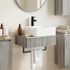 Wall-mounted Bathroom Sink Cabinet 50 x 41 x 56 cm Grey sonoma