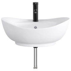Bathroom Washbasin 59 x 35 x 21 cm Ceramic Matte black