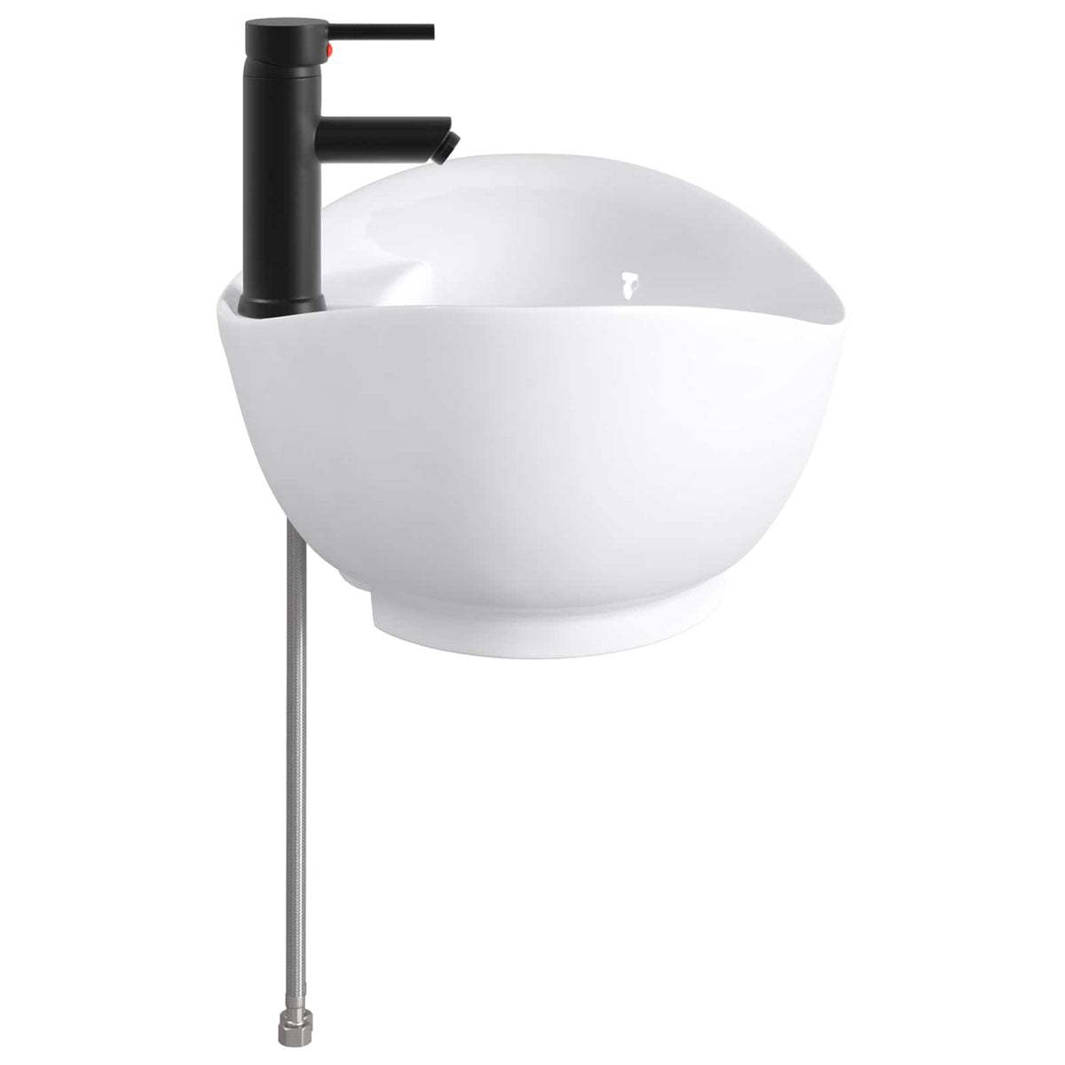 Bathroom Washbasin 59 x 35 x 21 cm Ceramic Matte black