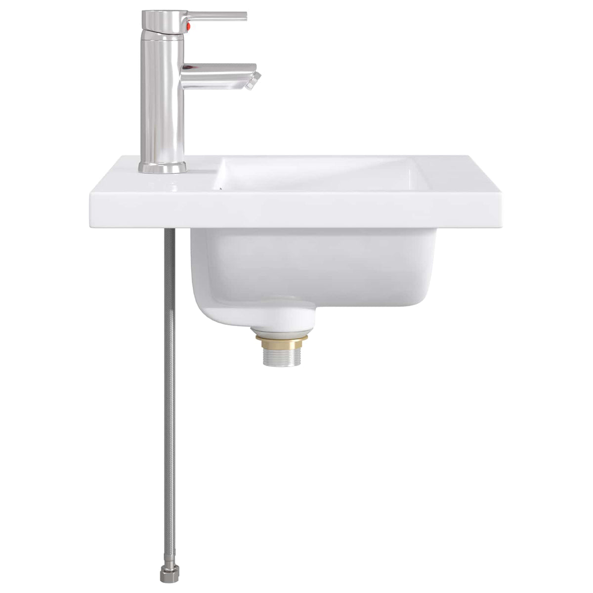 Bathroom Washbasin 42 x 40 x 16.5 cm Ceramic Chrome