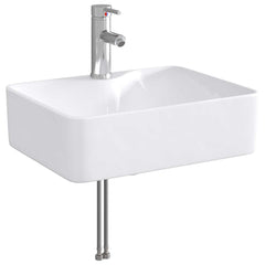 Bathroom Washbasin 48.5 x 37.5 x 13 cm Ceramic Chrome