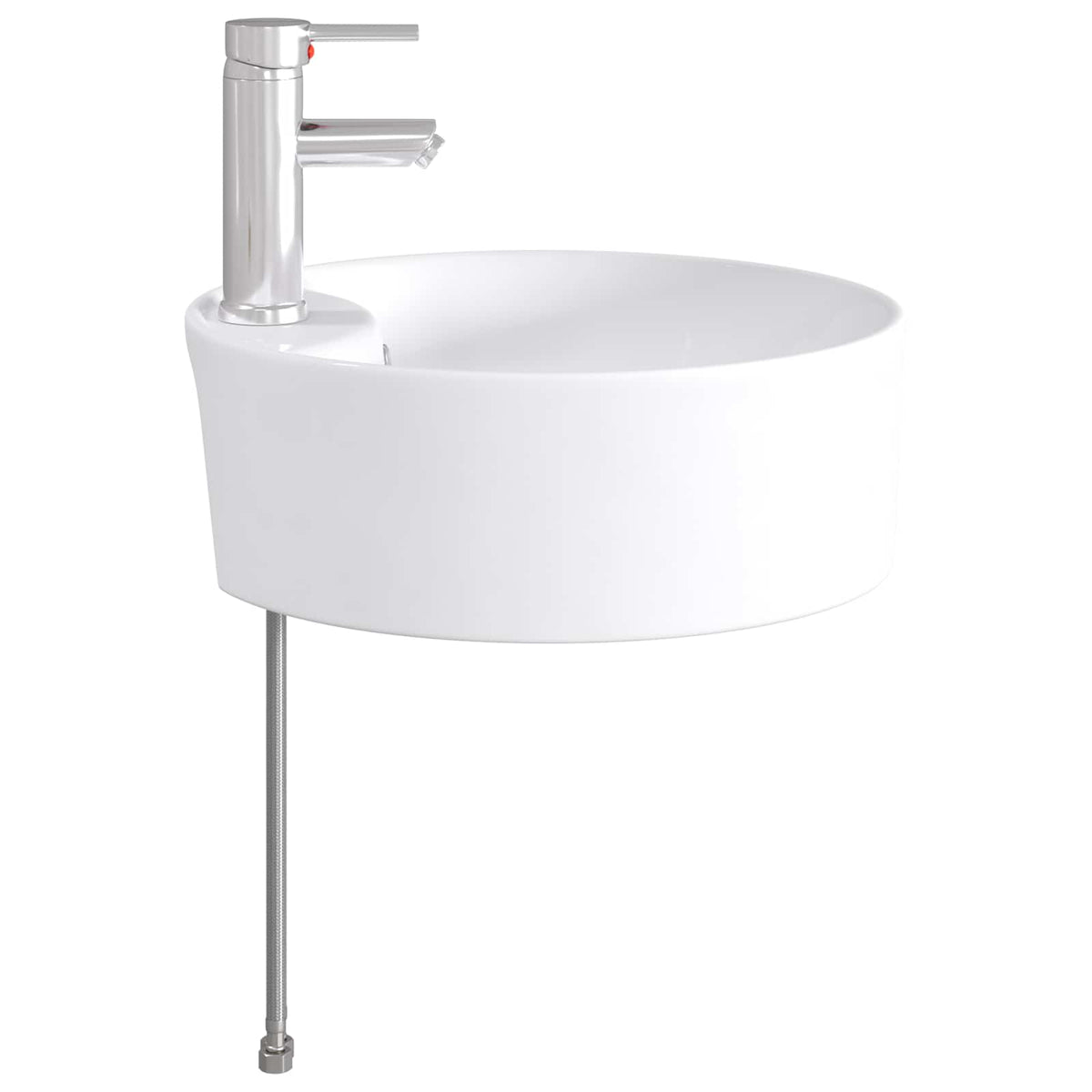 Bathroom Washbasin 40.5 x 40.5 x 15 cm Ceramic Chrome