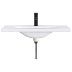Bathroom Wash Basin Metal Matte black 81 cm 17.5 cm