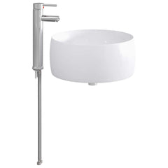 Bathroom Washbasin 38.5 x 38.5 x 16 cm Ceramic Chrome