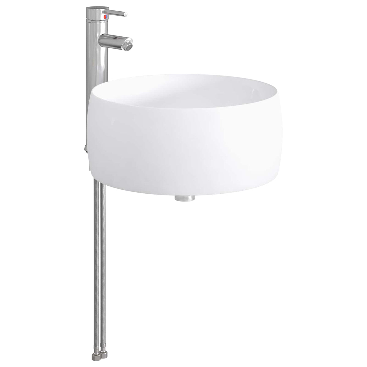 Bathroom Washbasin 38.5 x 38.5 x 16 cm Ceramic Chrome