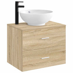Bathroom Sink with Faucet and Drain Matte Black 44 cm 16 cm 44 cm