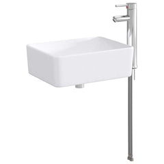 Bathroom Sink with Faucet and Drain Chrome 40.5 cm 13 cm 30.5 cm