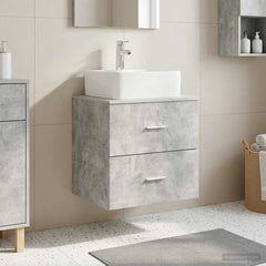 Wall-mounted Bathroom Sink Cabinet 49.5 x 41 x 80 cm Concrete grey