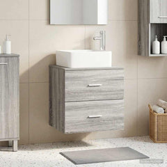Wall-mounted Bathroom Sink Cabinet 49.5 x 41 x 80 cm Grey sonoma