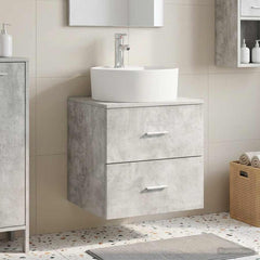 Wall-mounted Bathroom Sink Cabinet Concrete grey