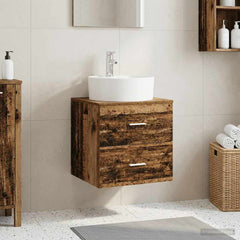 Wall-mounted Bathroom Sink Cabinet Old wood