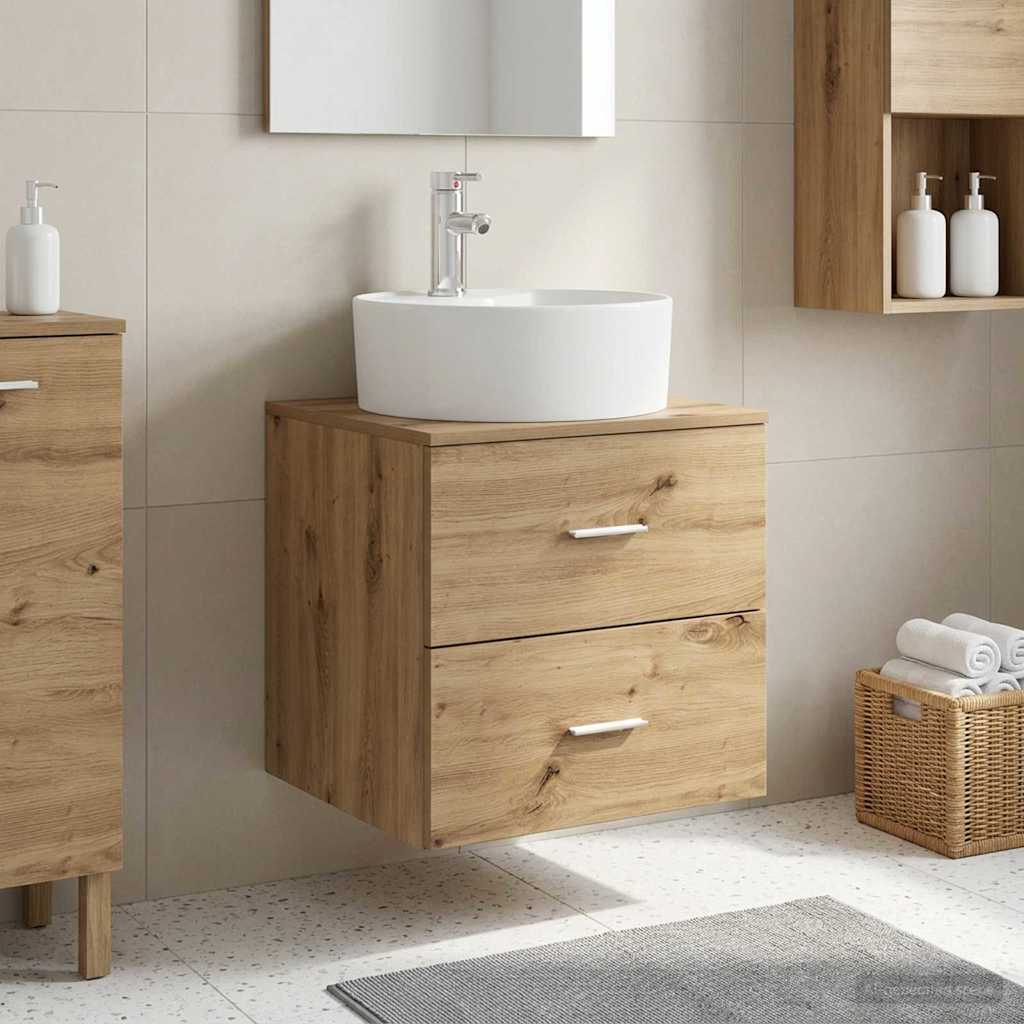 Wall-mounted Bathroom Sink Cabinet Artisan oak