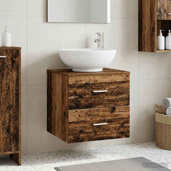 Wall-mounted Bathroom Sink Cabinet Old wood