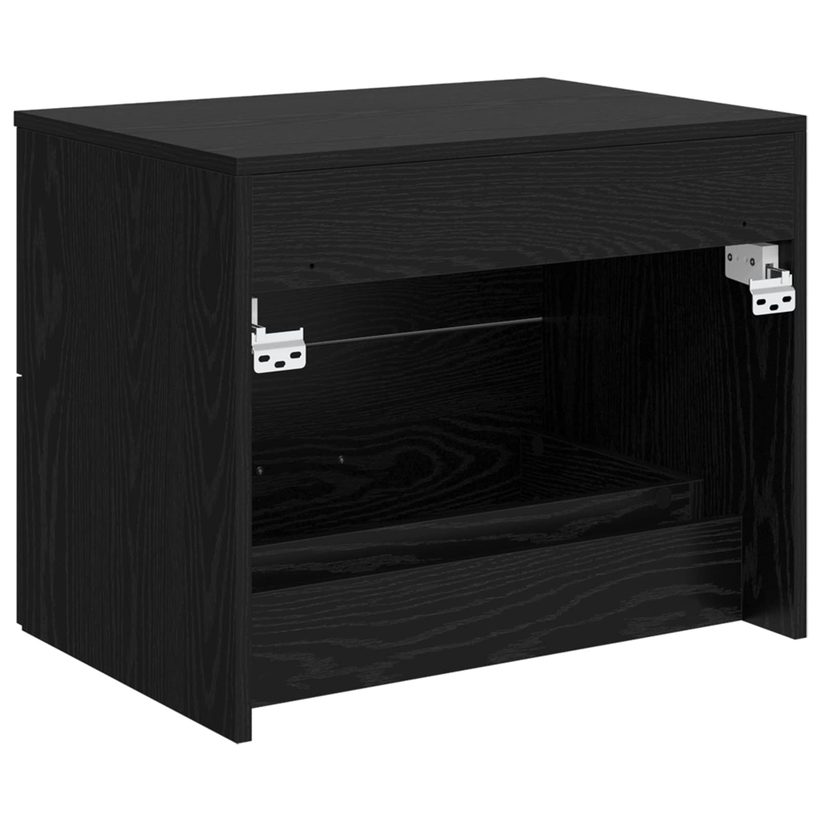 vidaXL Wall-Mounted Bathroom Cabinet Black Oak 62.5 x 44.5 x 50 cm 5