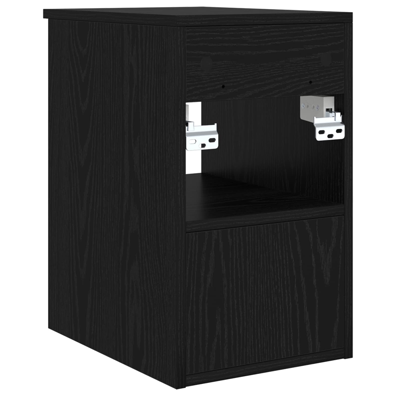 vidaXL Bathroom Cabinet In-between Black Oak 30 x 35 x 50 cm 6
